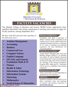 modern-college-of-bsuiness-Scrience-faculty-vacancies-qatar-kobuqsjobs